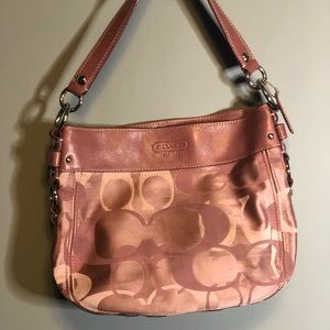Authentic pink coach shoulder bag / purse